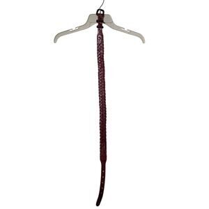 Rare Vtg M & P Hand Crafted in Mexico Hand Tooled Red Leather Braided Belt Sz 30